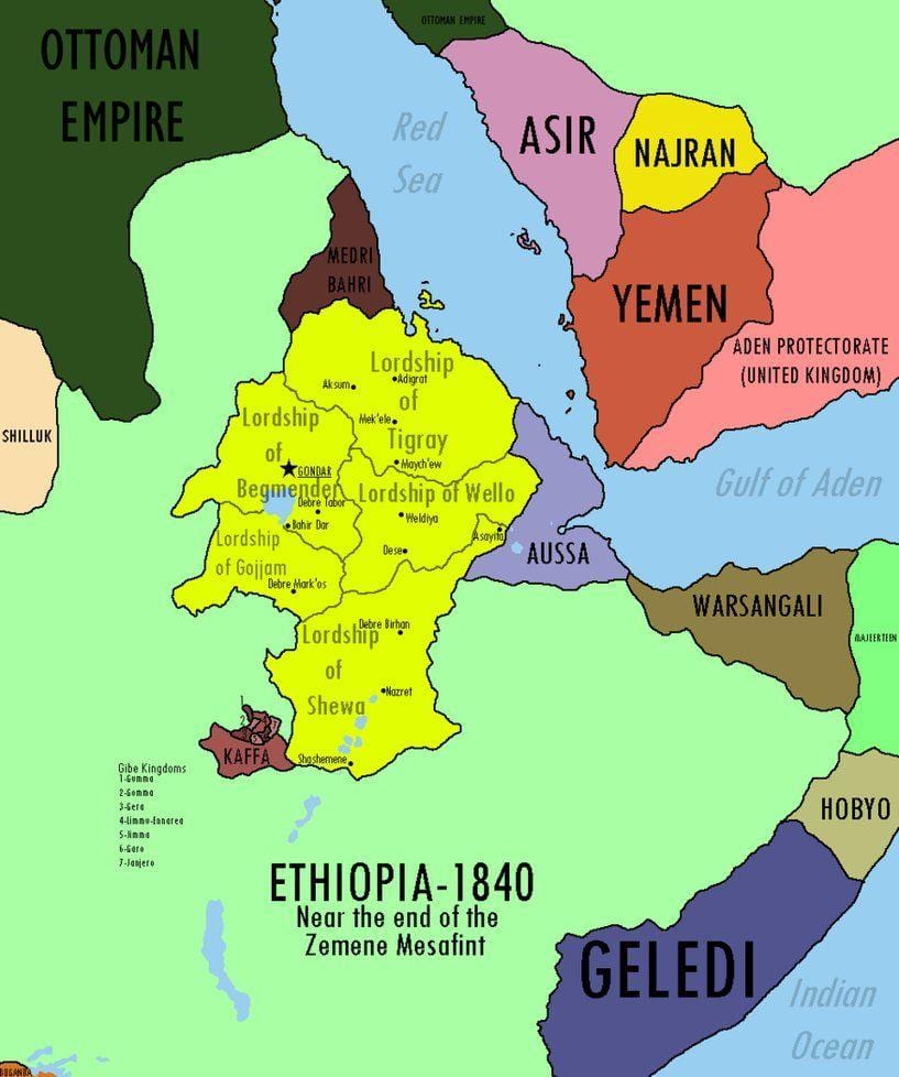 kort af Eþíópíu empire