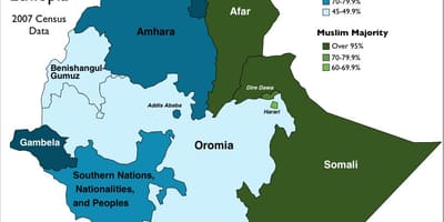 Eþíópíu kynþáttahópa kort